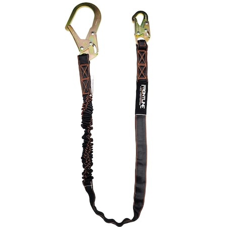 Frontline Combat 6' Single Leg Rebar Hook End Lanyard with Internal Shock Absorber LIS61R